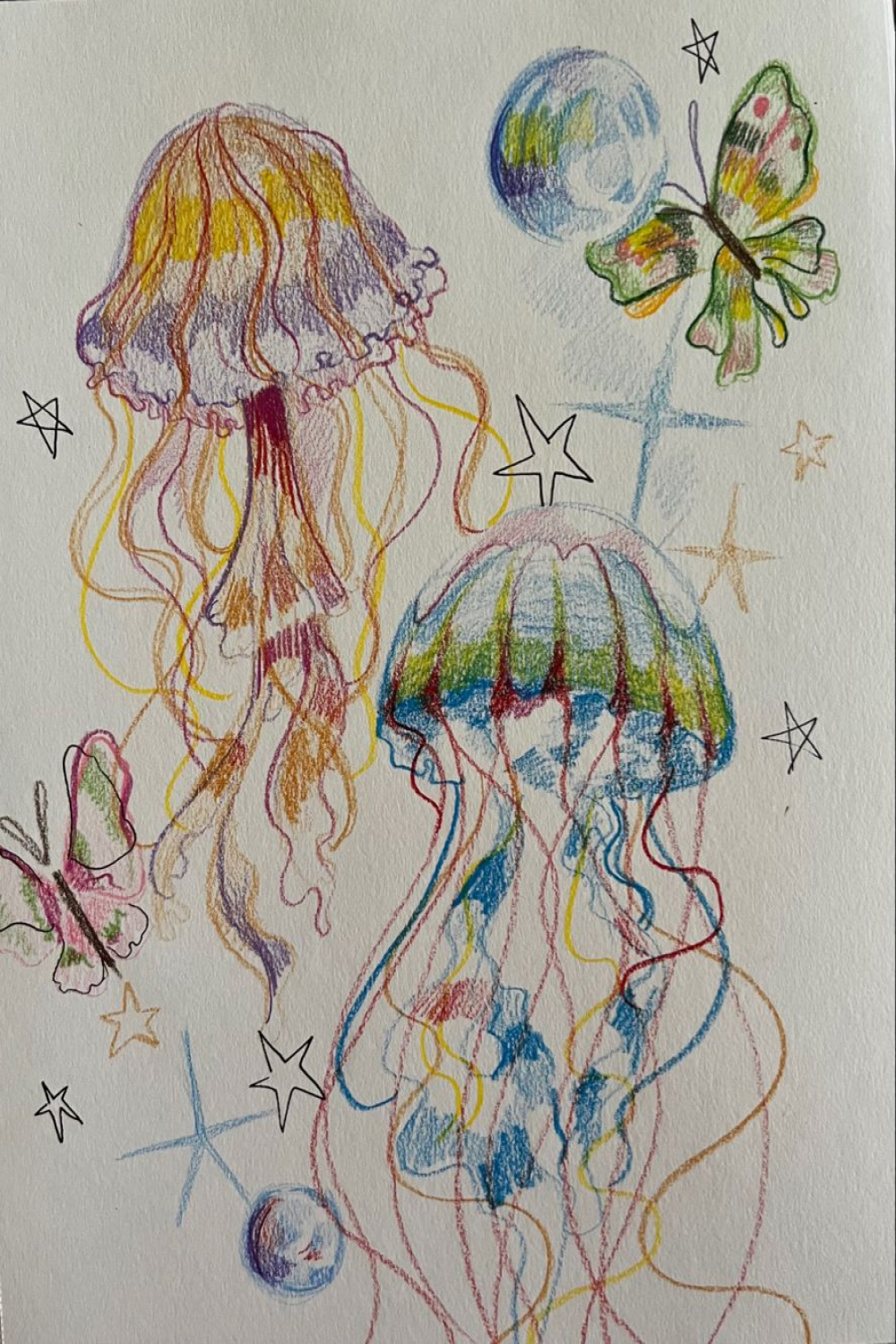 jellyfish! in   Drawings, Art drawings sketches, Funky art