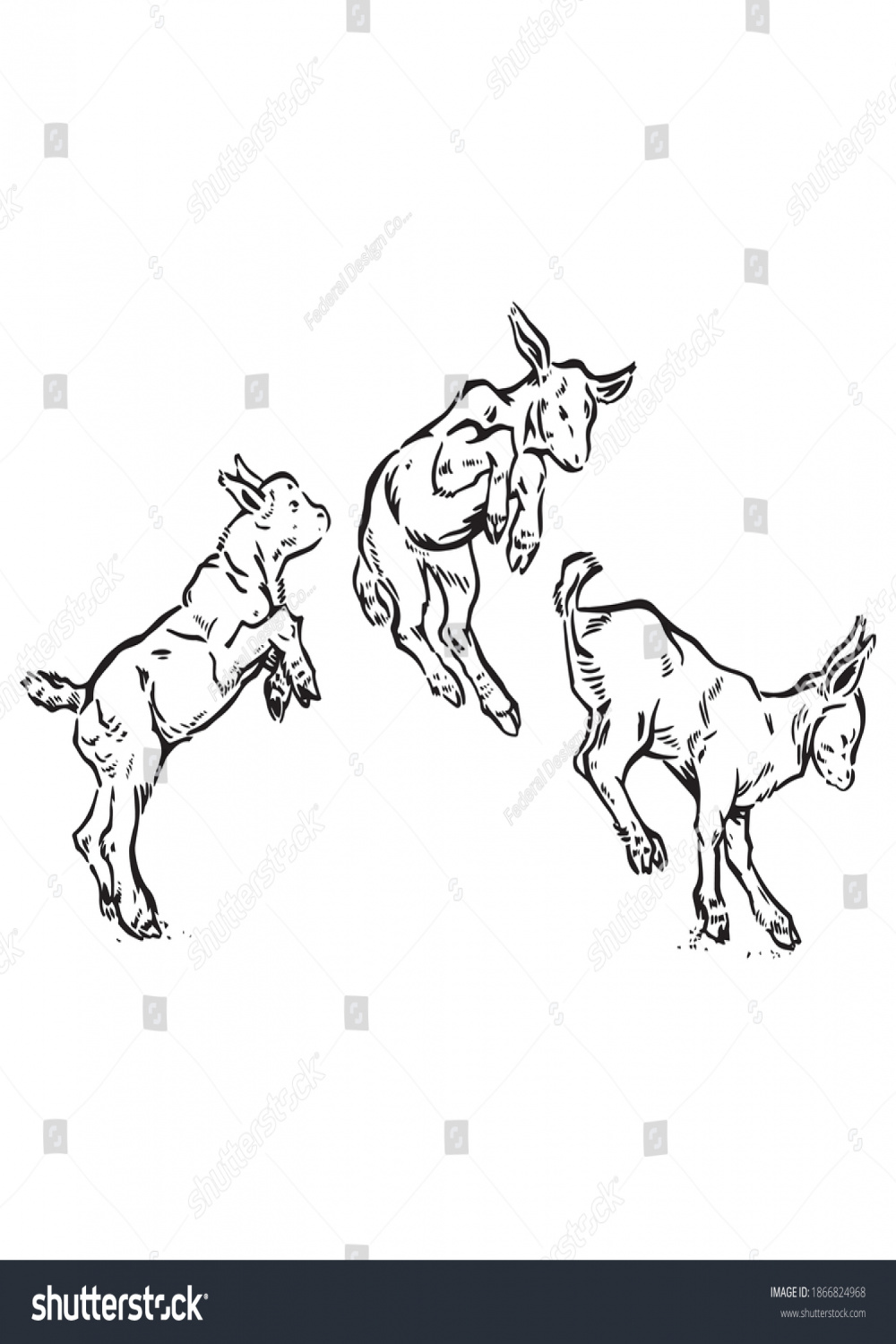 Jumping Goat Vector: Over ,98 Royalty-Free Licensable Stock