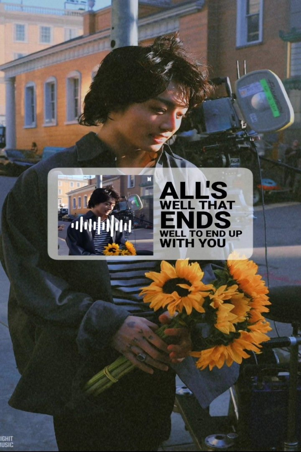 Jungkook with sunflowers in   Jungkook, Save, Sunflower