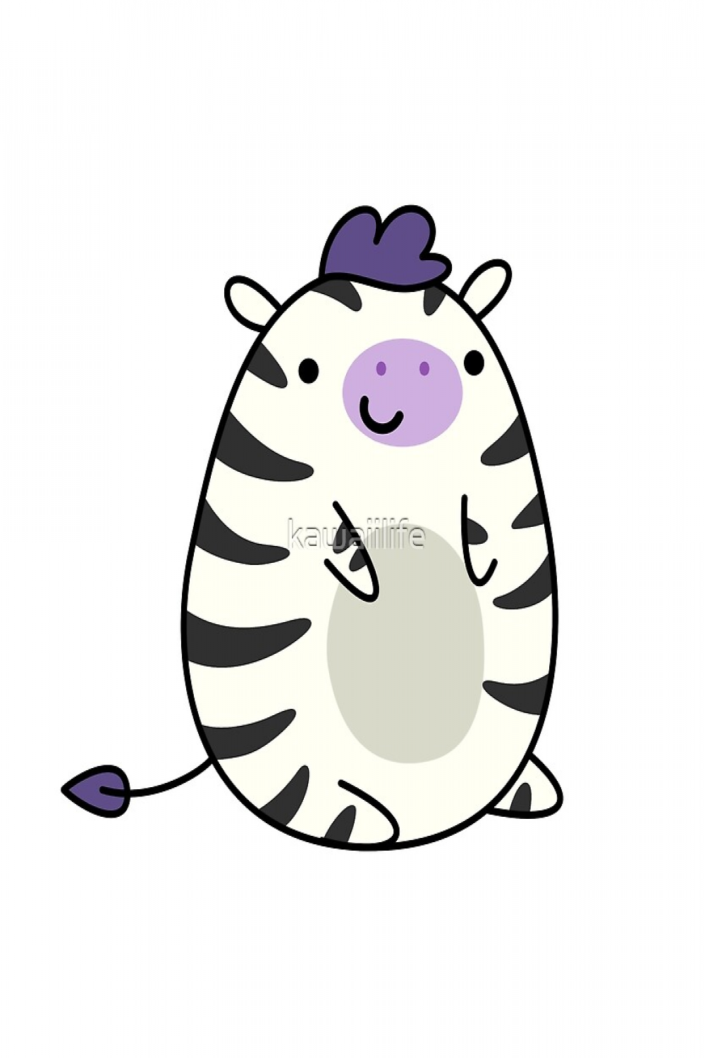 Kawaii Zebra" by kawaiilife  Redbubble  Zebra painting, Cute