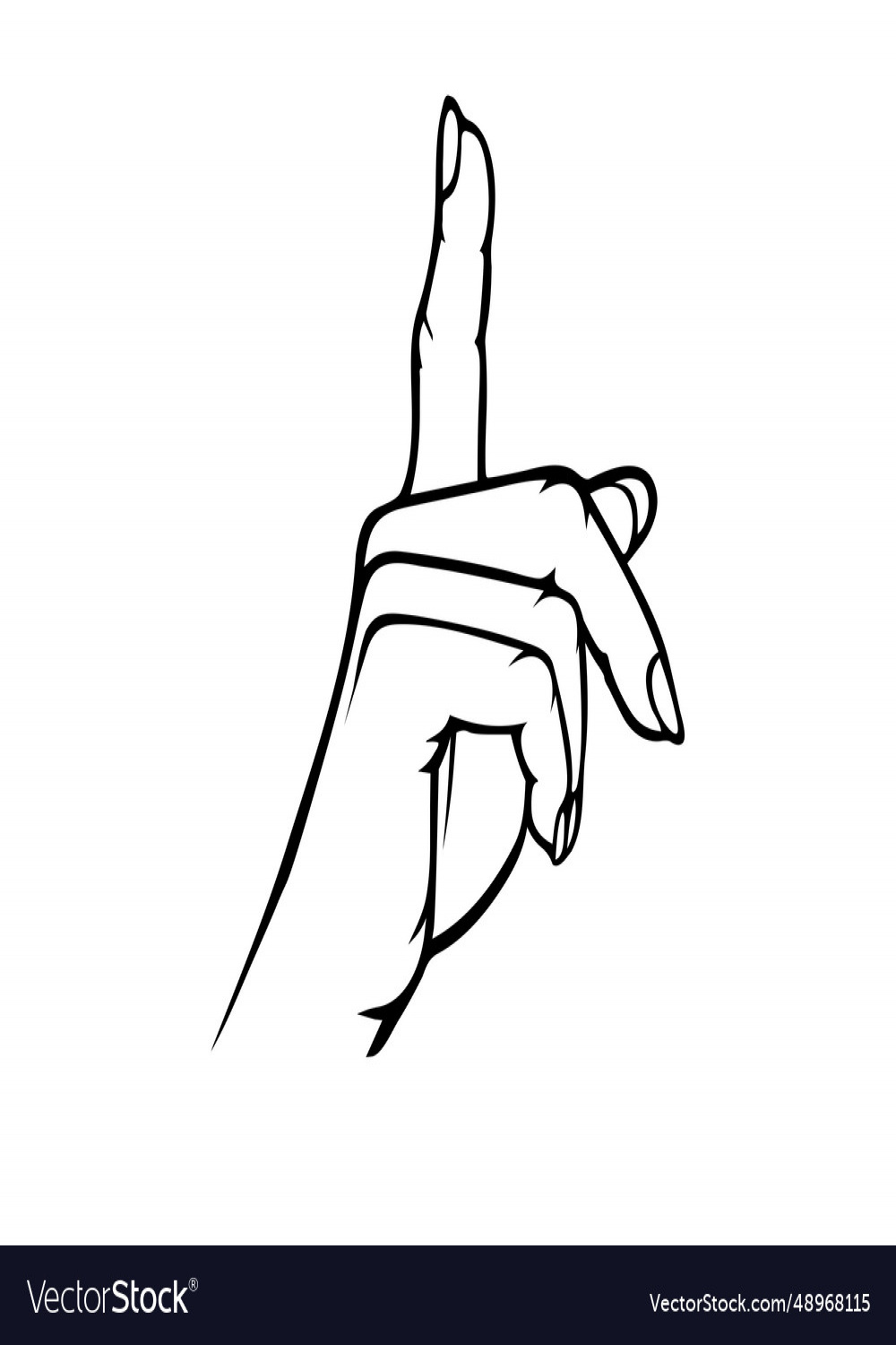 Keep silence and be quiet lips finger silent Vector Image