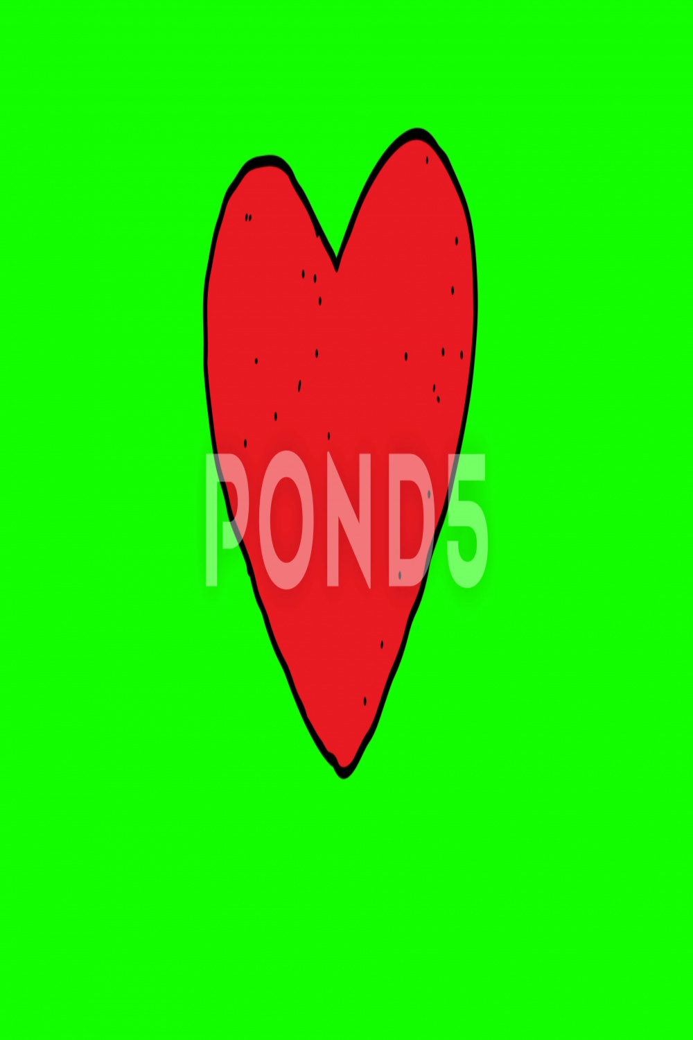 kids drawing green screen with theme of broken heart