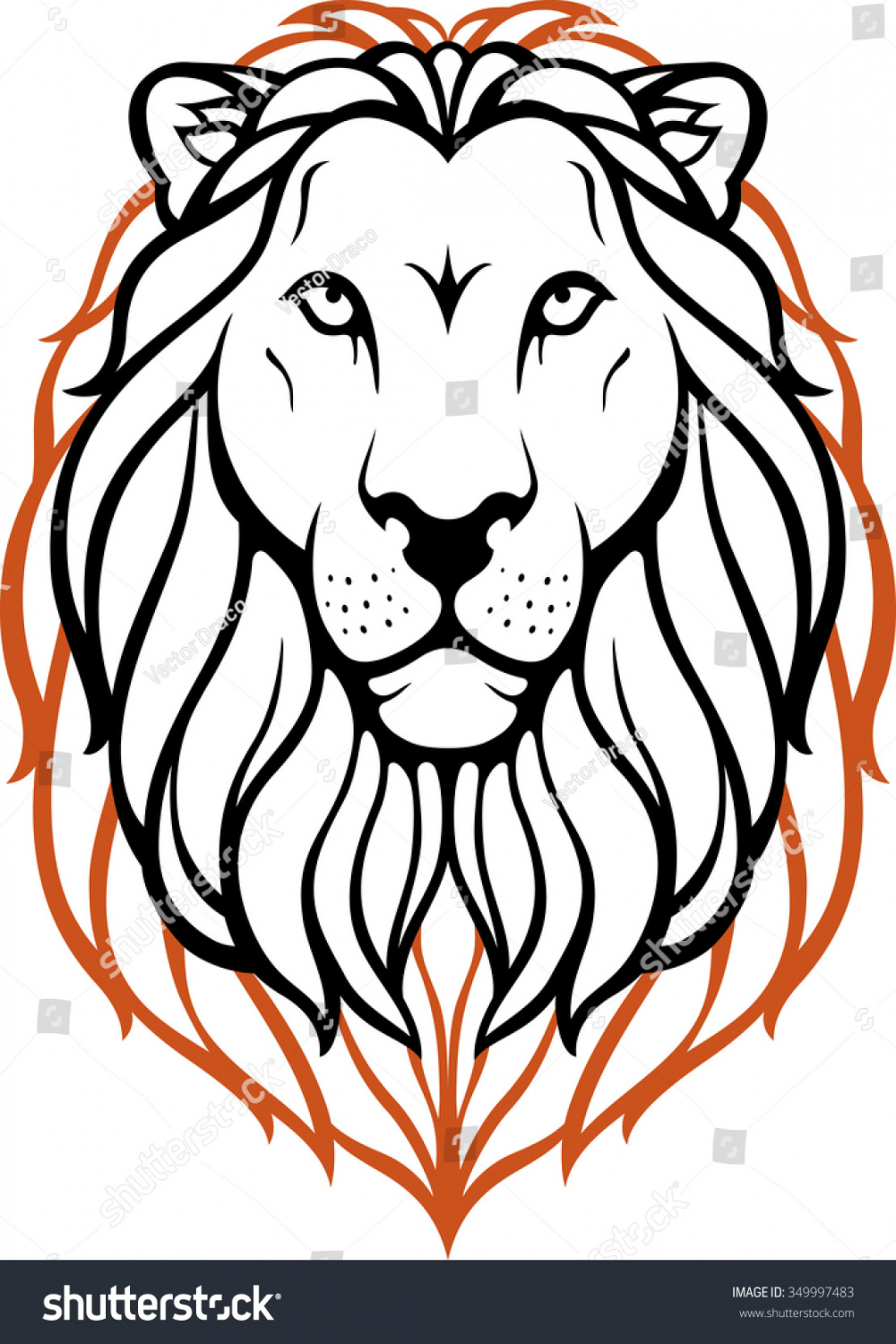 King Beastlion Front View 库存矢量图（免版税）  Shutterstock