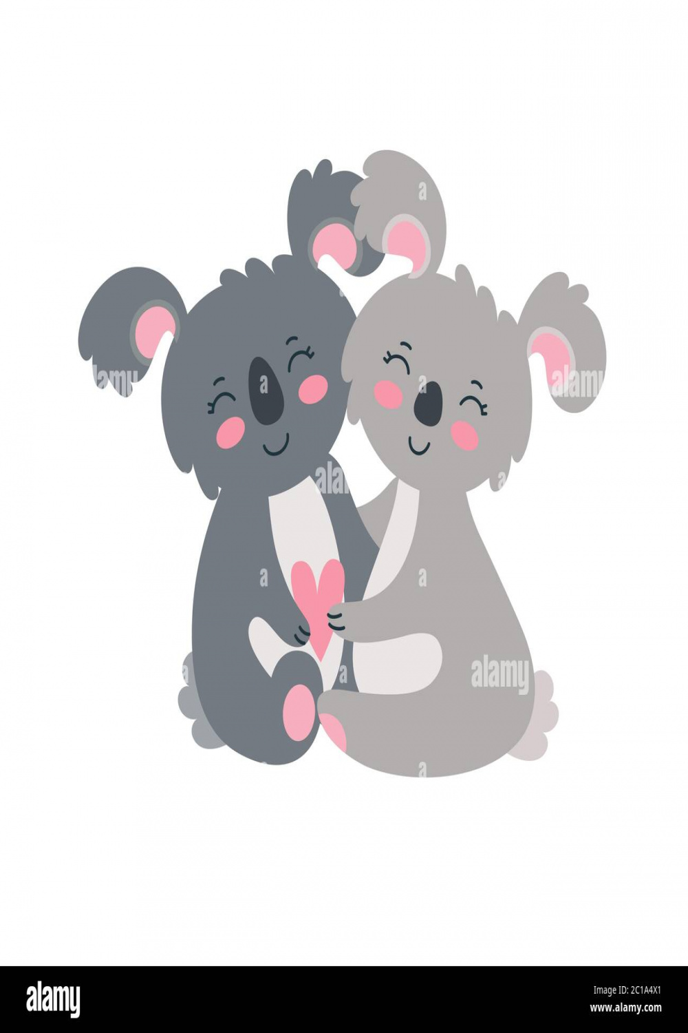 Koalas and hugging Stock Vector Images - Alamy