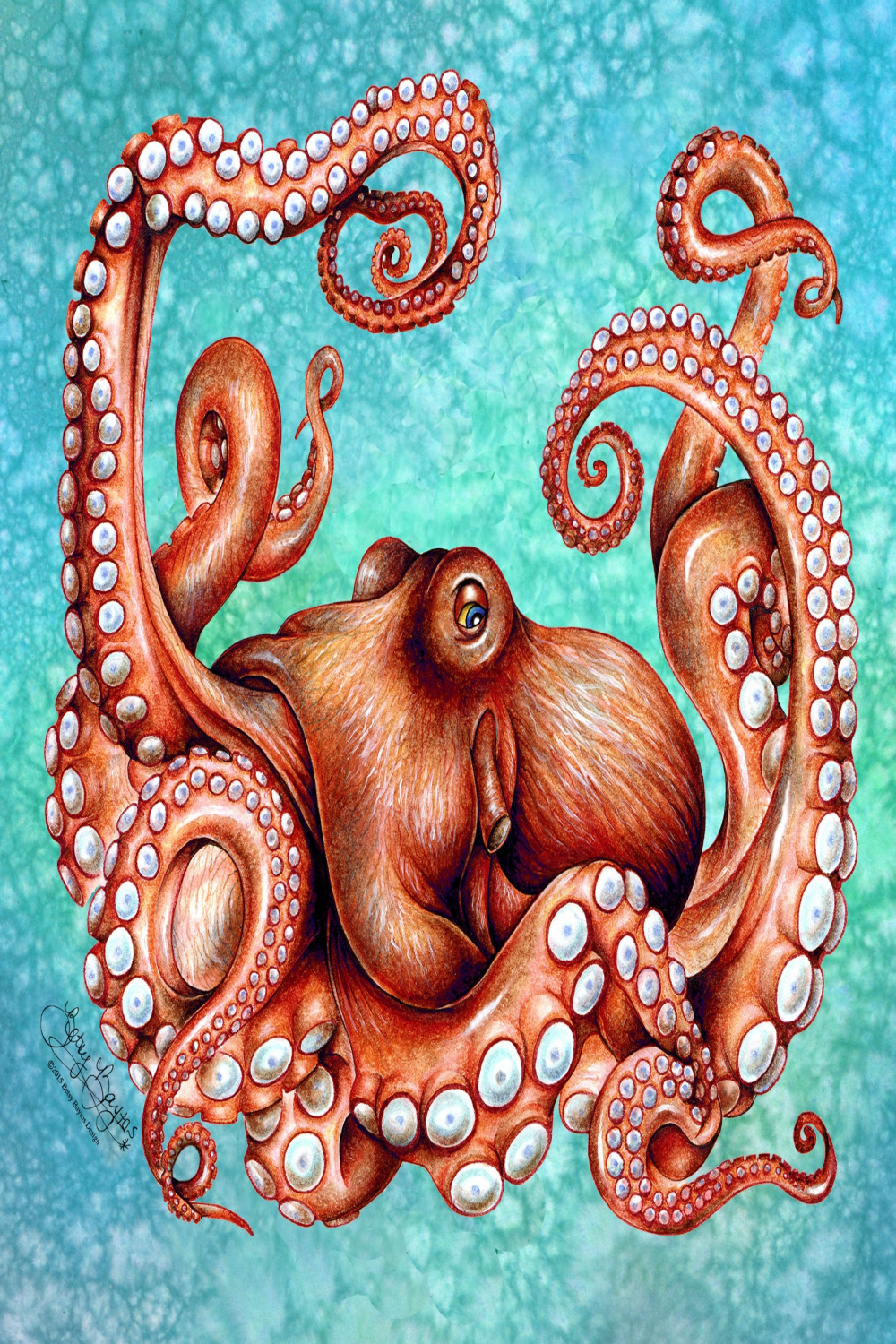 Kraken Octopus Art Canvas Print - Etsy