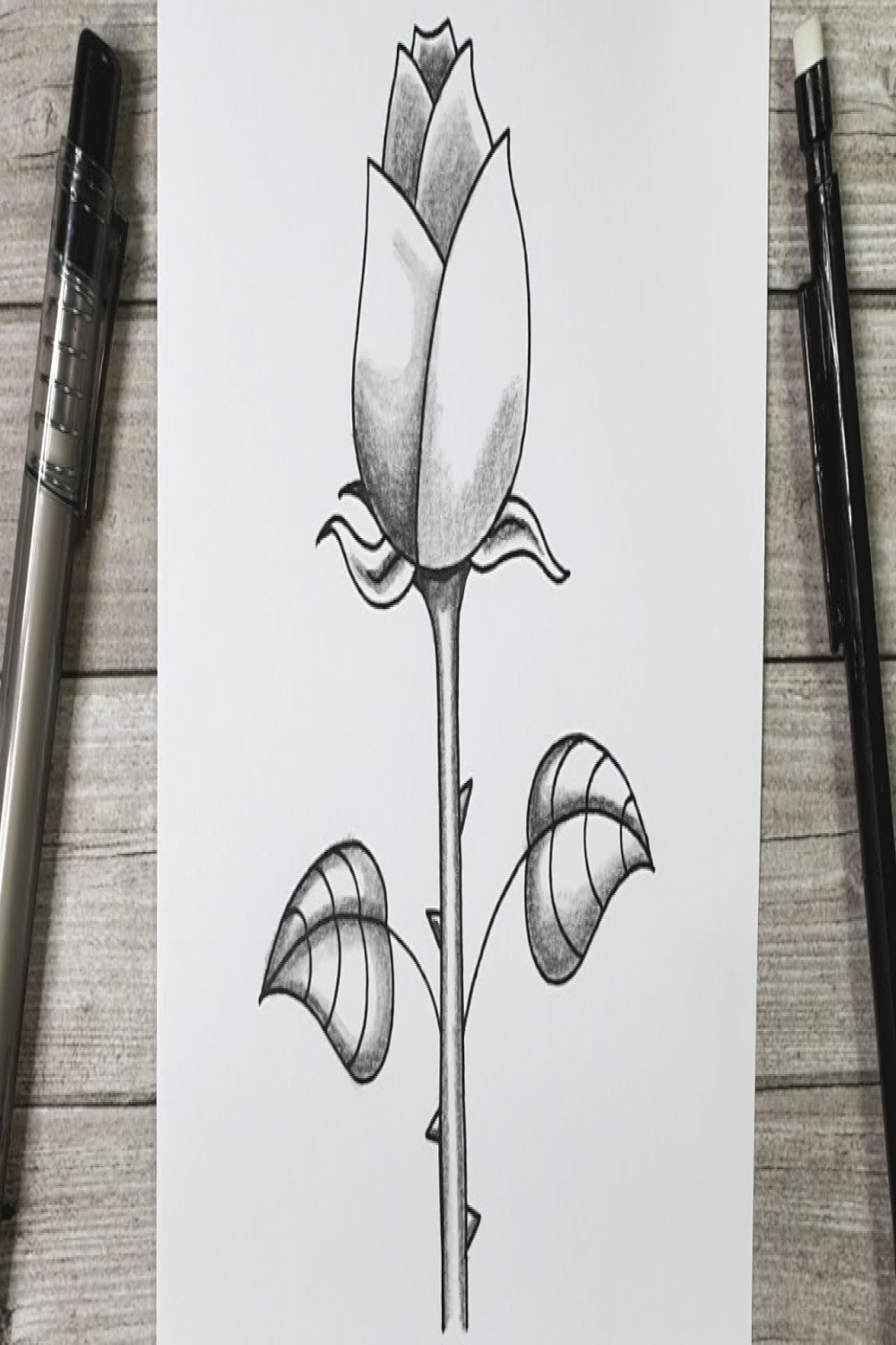 Learn how to draw a rose - Happy Drawings #howtodraw