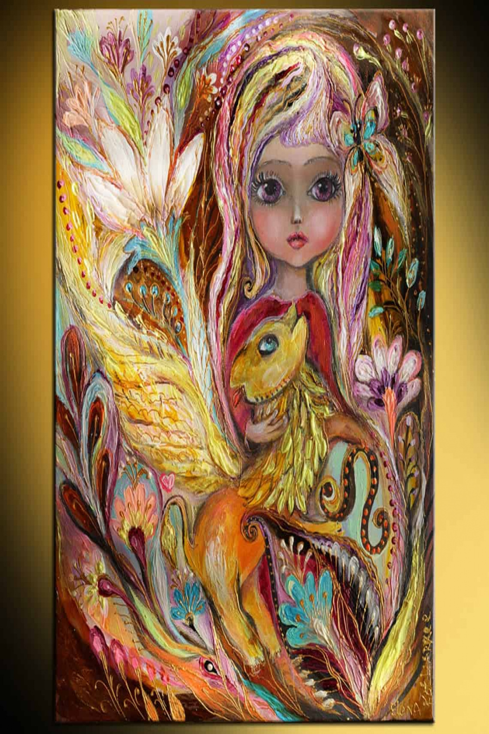 Leo Zodiac Fairy - Original Fantasy Fairy Art Print - Elena