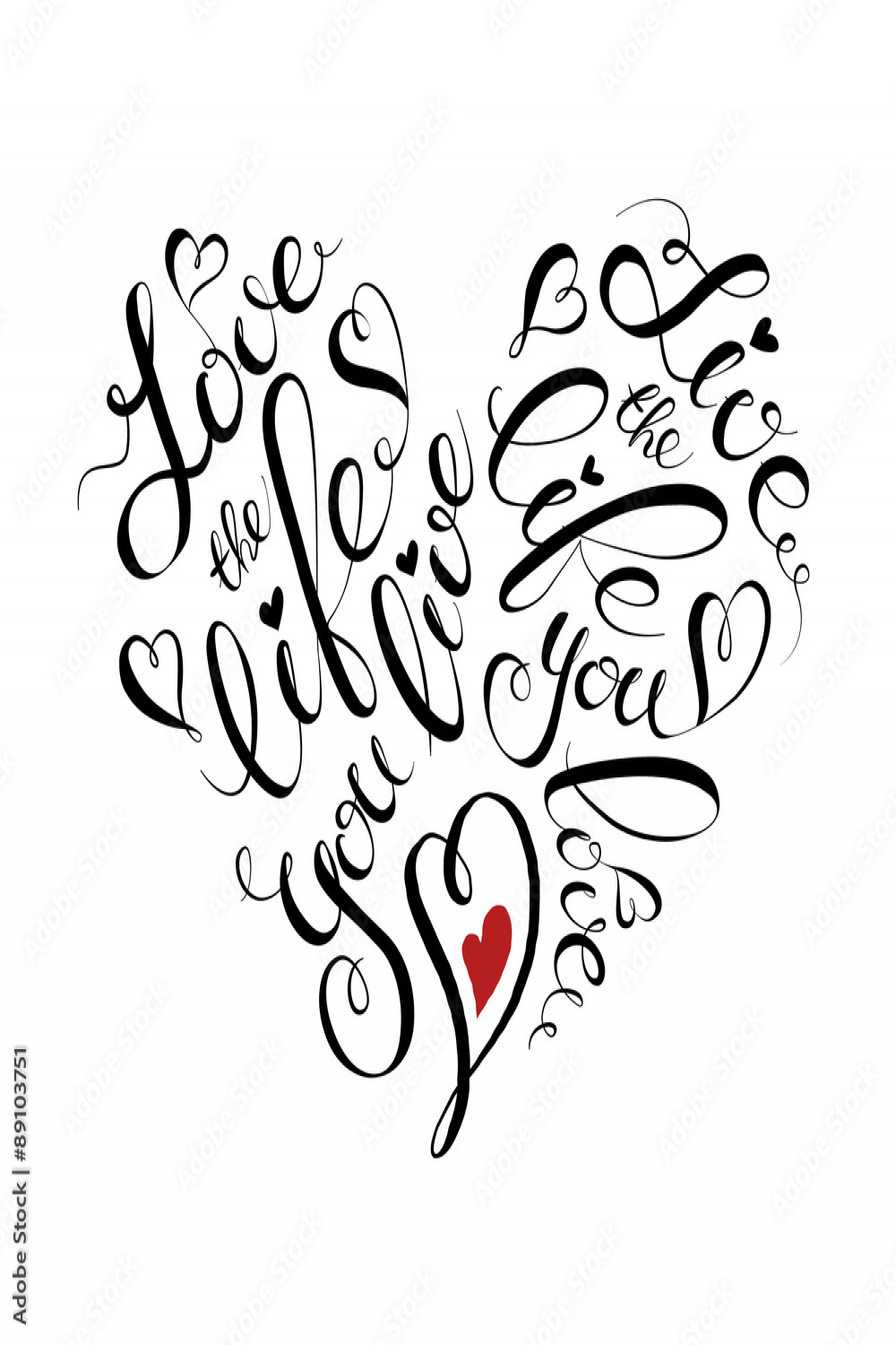 Lettering poster. Motivational illustration with text