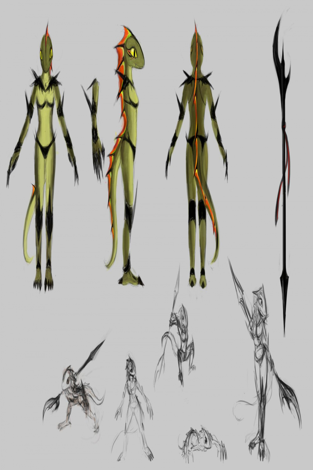 Lizard Girl Character Concept by DancingPyre on deviantART