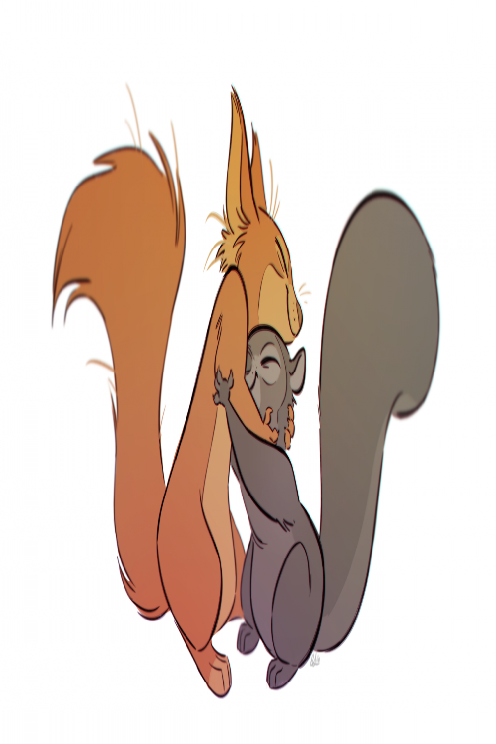 Log in  Hug illustration, Squirrel illustration, Character design