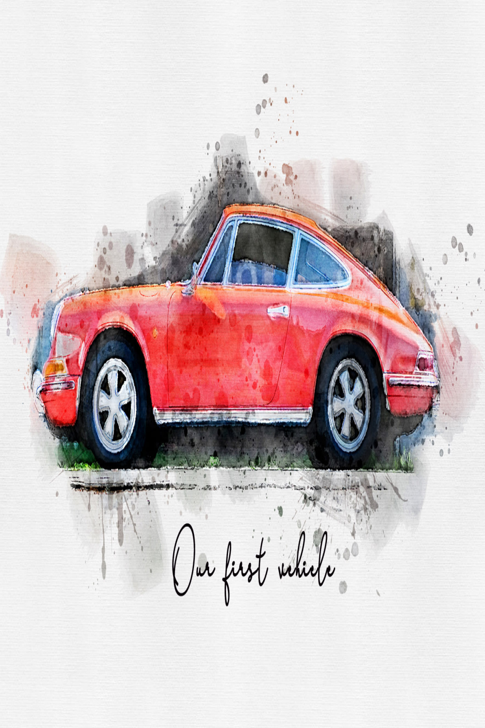 Machen Sie individuelle digitale Auto- und  Fahrzeug-Aquarellporträtzeichnungen und Gemälde