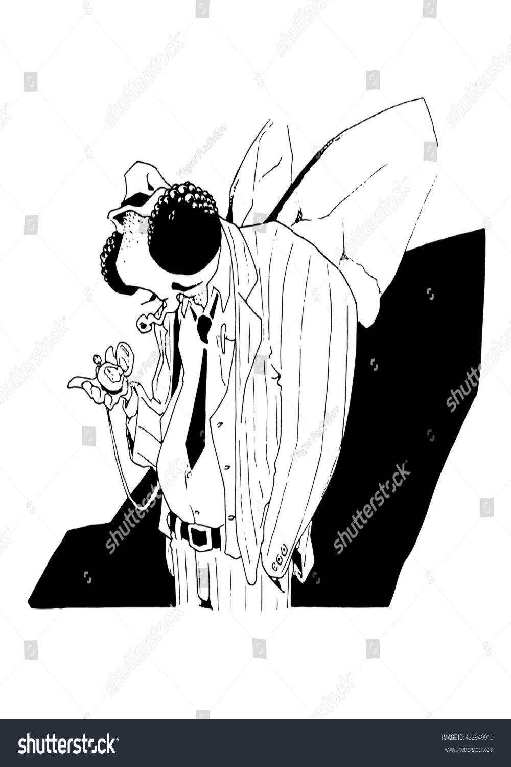 Man Fly Head: Stock-Vektorgrafik (Lizenzfrei)   Shutterstock