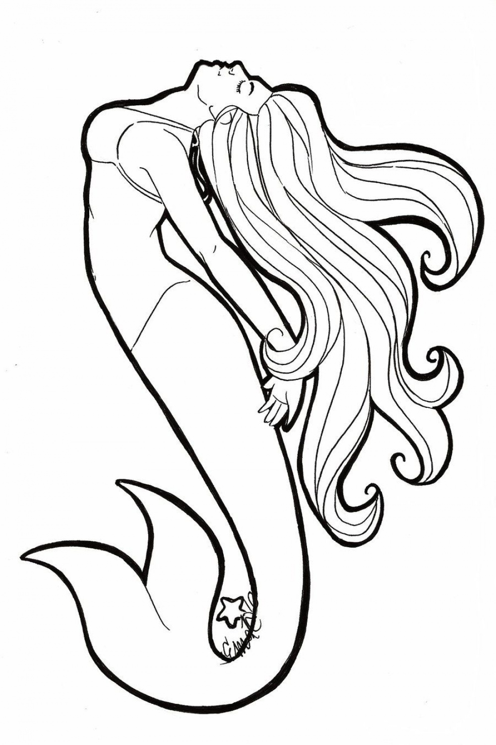 mermaid drawing simple - Google Search  Einfache dinge zum