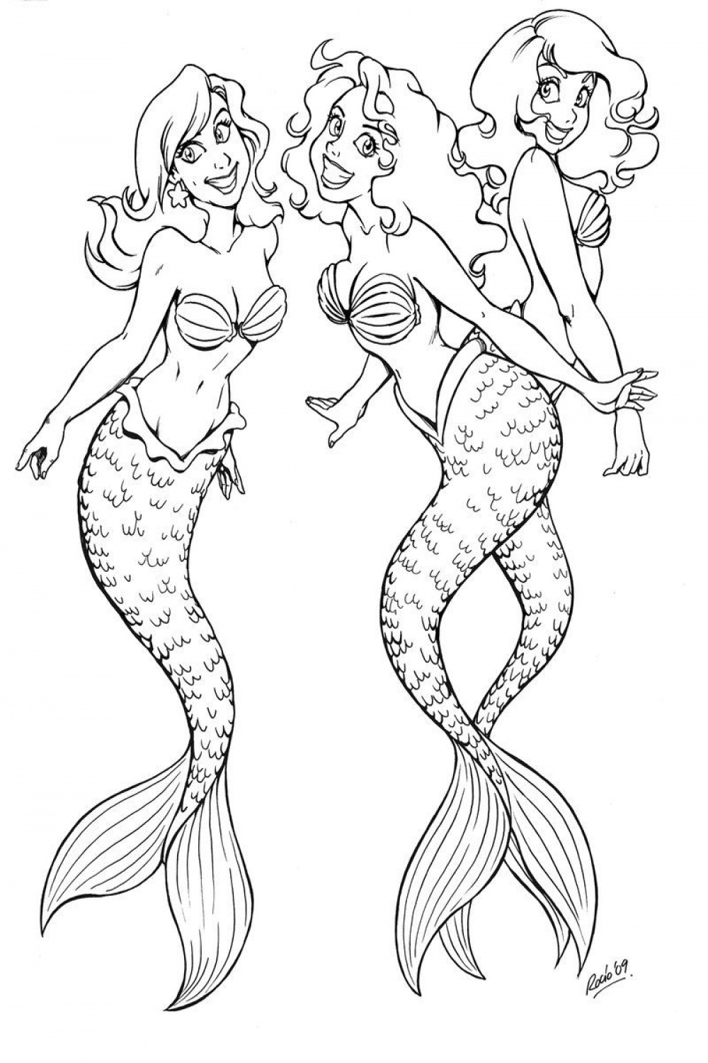 Mermaids!!!  Mermaid coloring pages, Mermaid pictures, Mermaid