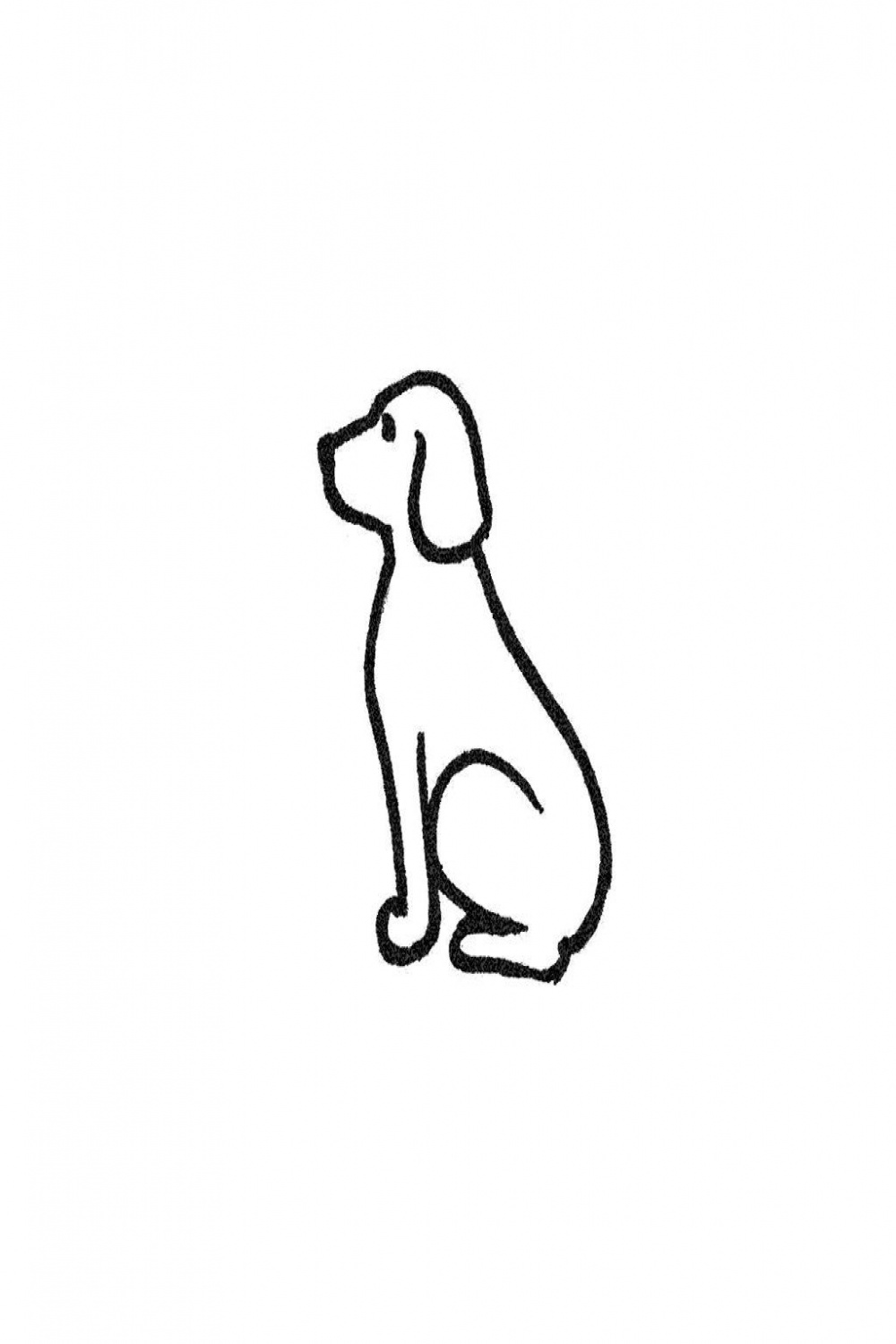 Minimalist Dog Tattoo (Set of )  Dog line art, Dog tattoos