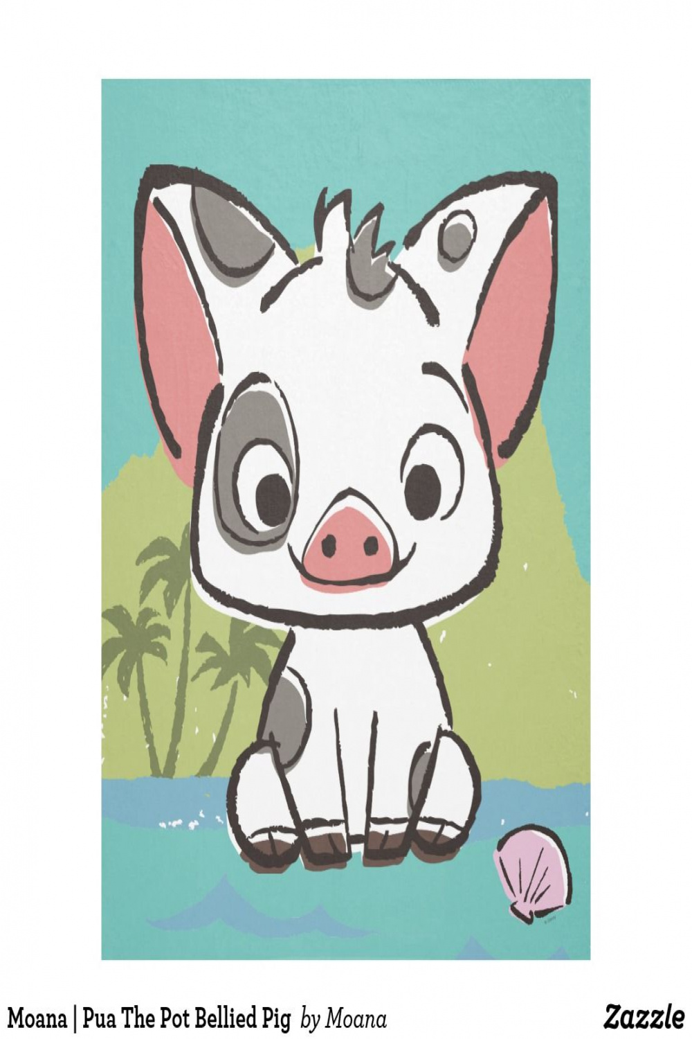 Moana  Pua The Pot Bellied Pig Fleece Blanket  Zazzle  Disney