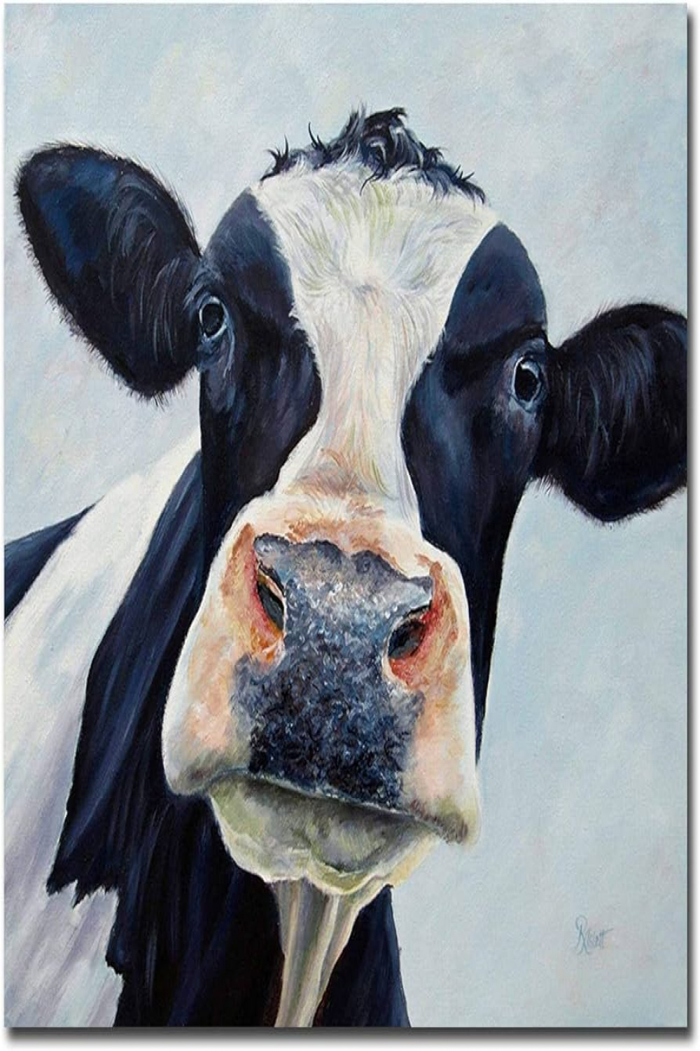 Modern Cute Cow Wall Art Printed Canvas Painting on Prints Poster