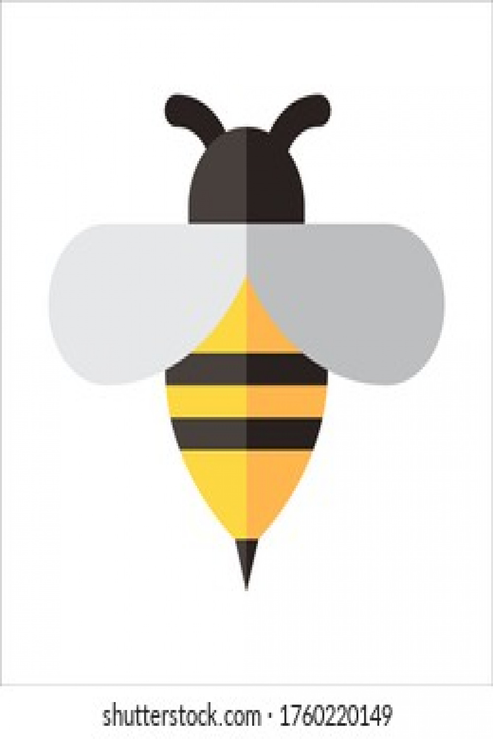 Modern d Simple Vector Bee Stock Vector (Royalty Free) 17600149