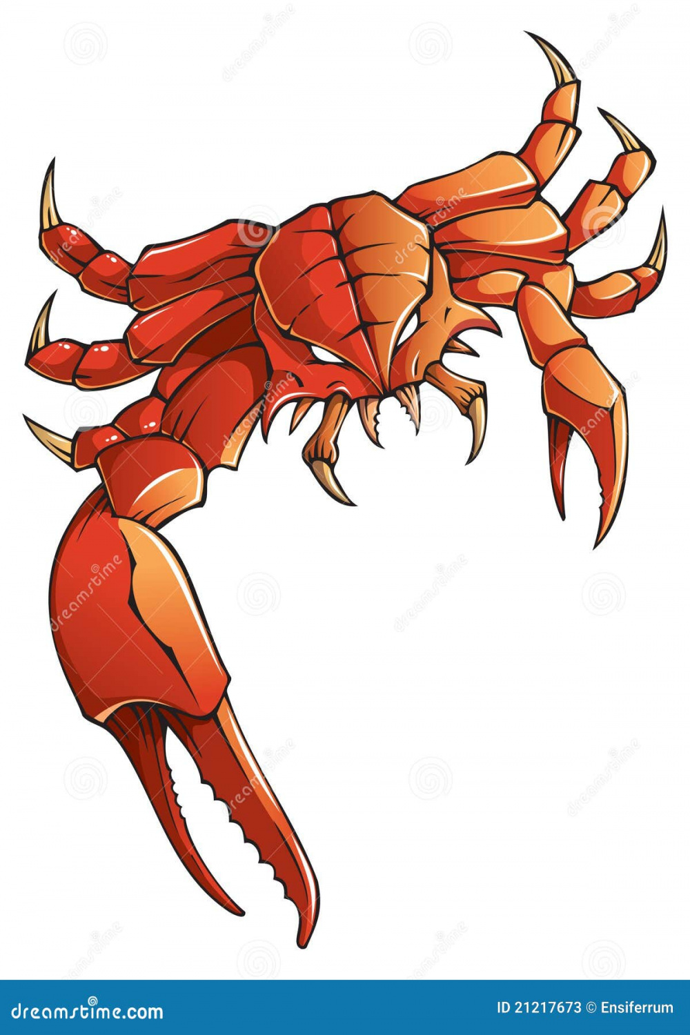 Monster crab stock vector