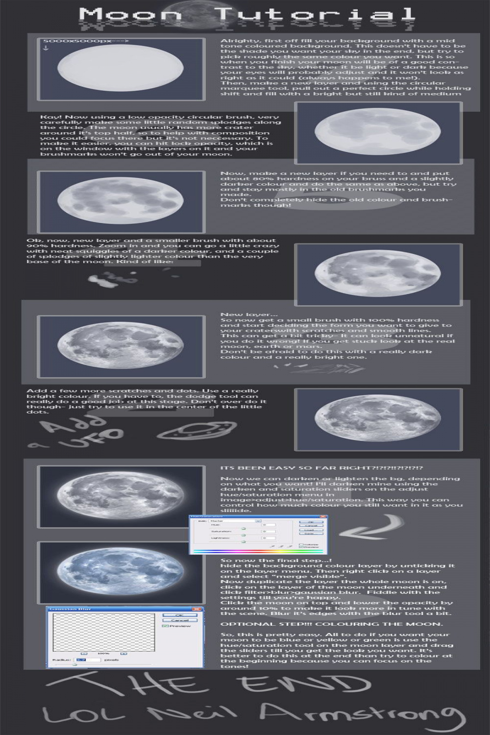 Moon Tutorial+ by Spell  Digital painting tutorials, Tutorial