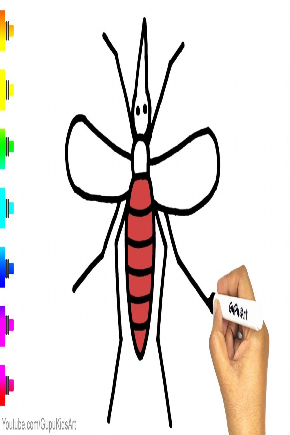 Mosquito drawing for kids  How to Draw a Mosquito easy