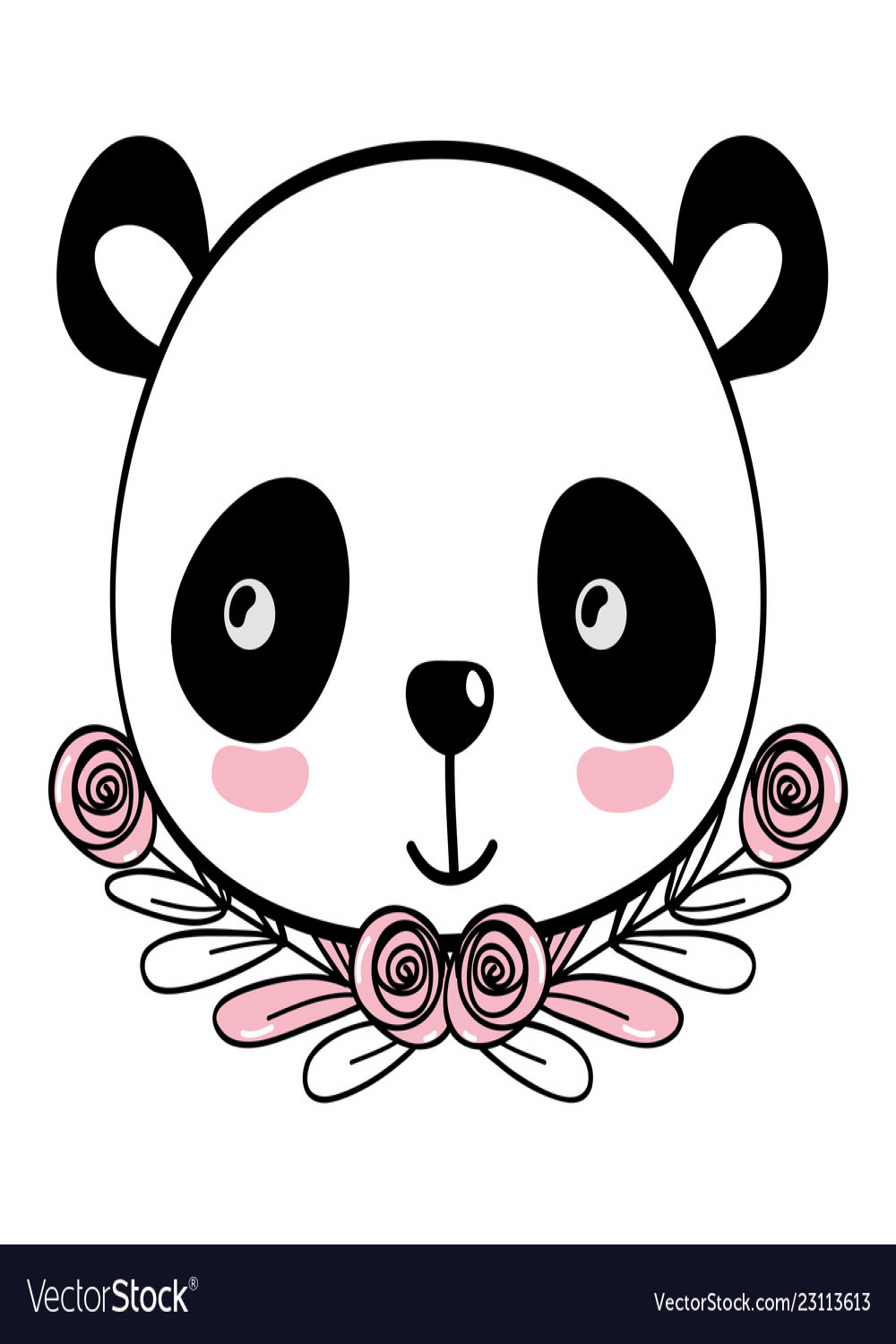 Panda bear drawing cartoon Royalty Free Vector Image