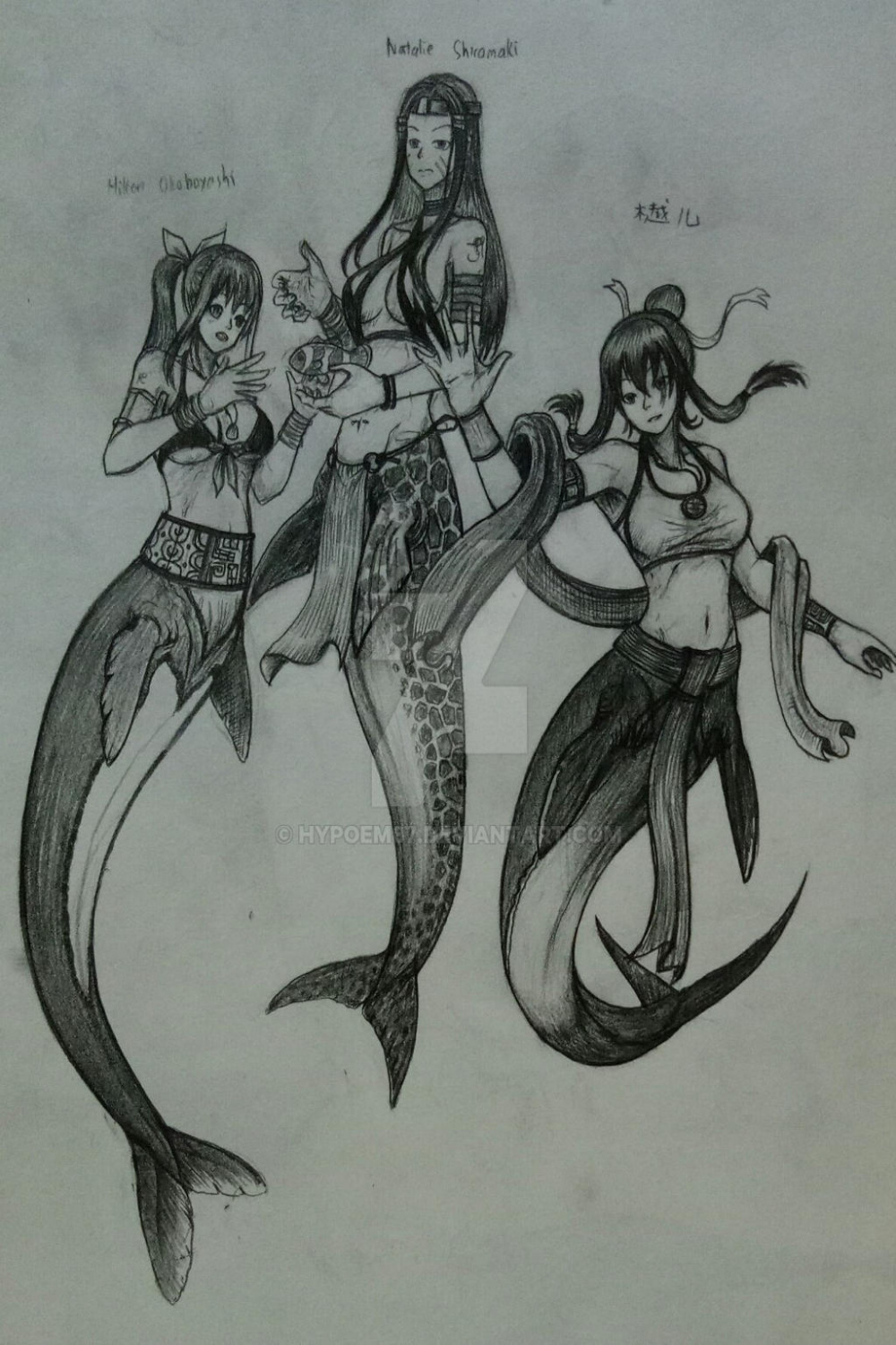 Pencil Art - The  Mermaids by Hypoem on DeviantArt