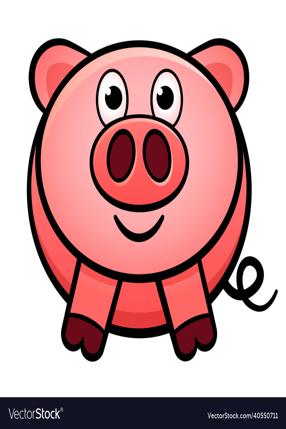 Pig cartoon isolated drawing design Royalty Free Vector