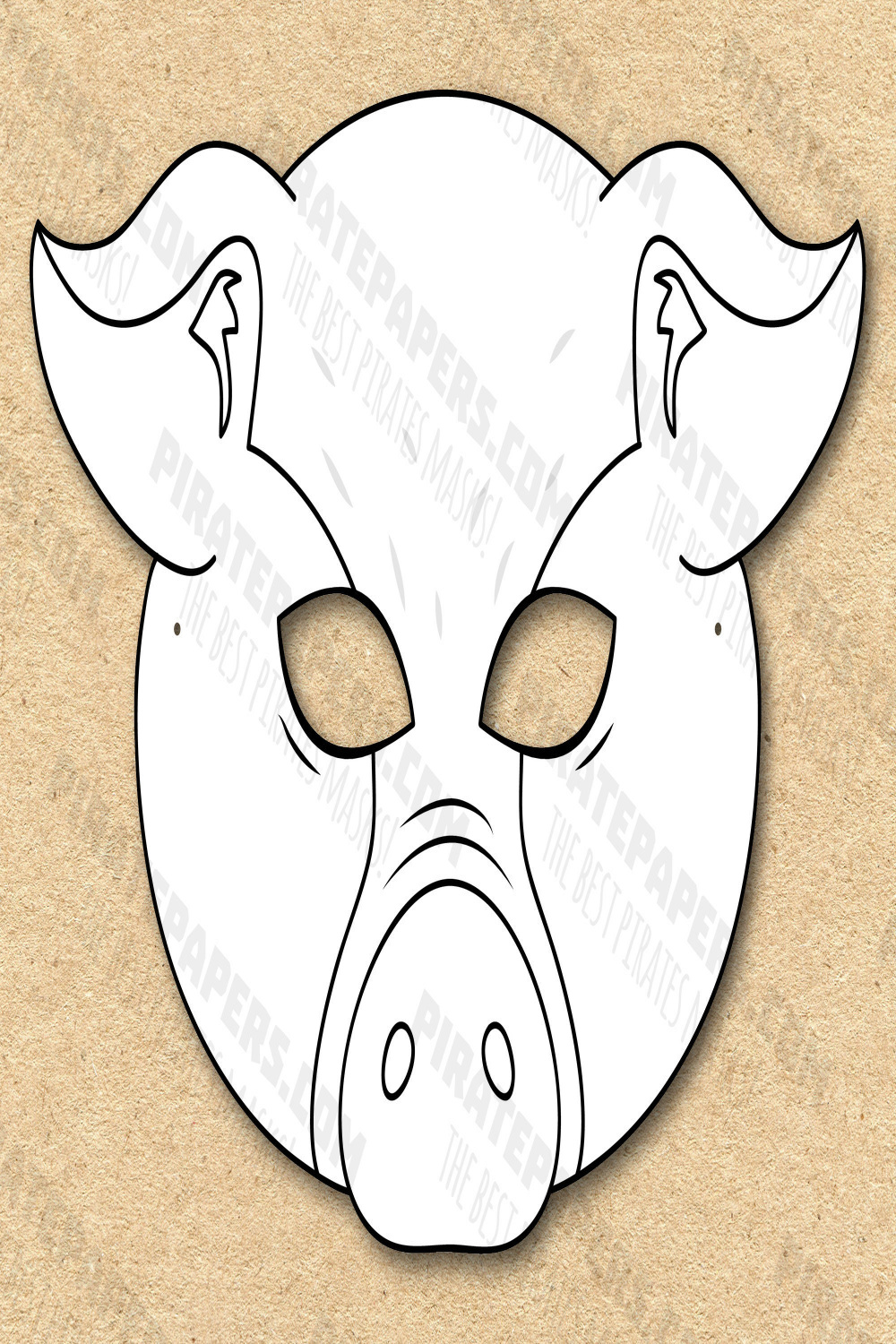 Pig Mask Printable Coloring Paper DIY for Kids and Adults