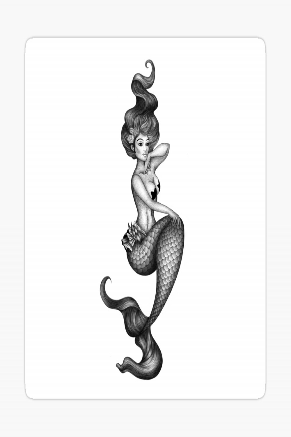 Pin-Up Mermaid Design" Postcard for Sale by AlessiaRoccuzzo