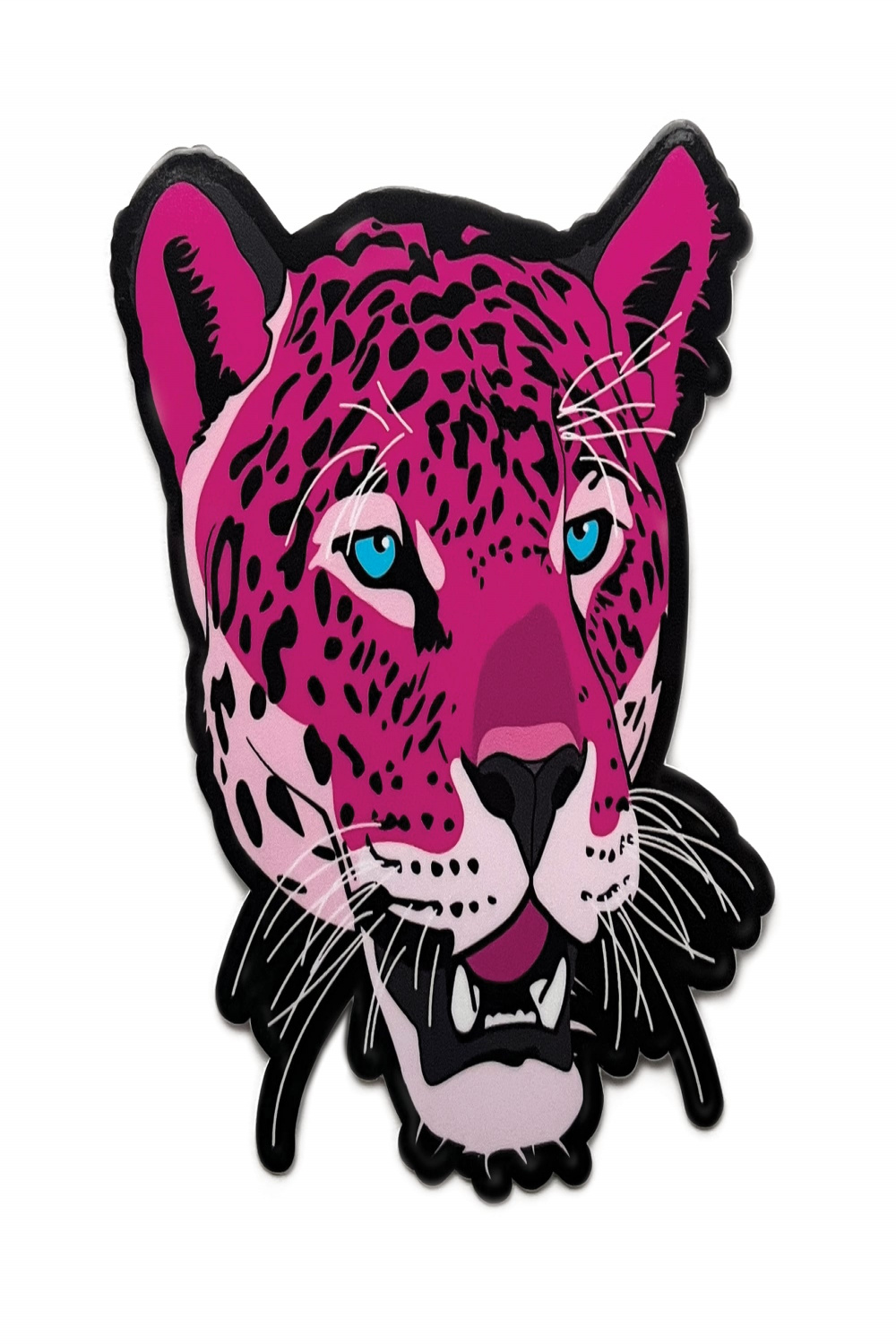 Pink Jaguar Vinyl Sticker by OddGoods