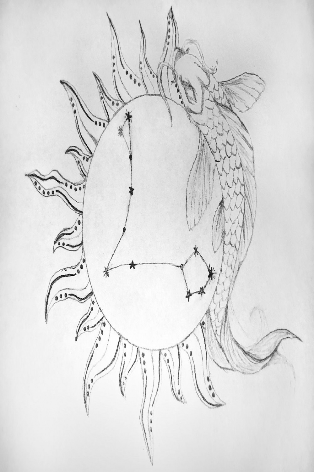 Pisces drawing  Zodiac art, Drawings, Astrology art