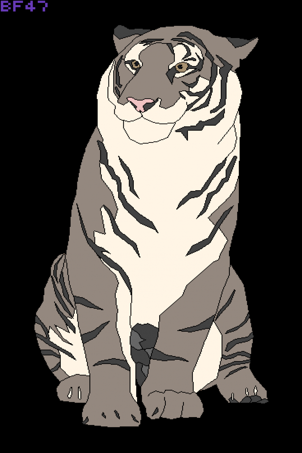 Pixilart - Tiger Base by MidnightMxxn