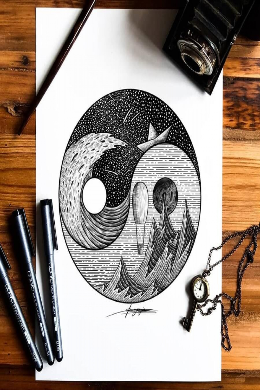 Precise Simple B&W Drawings  Drawings, Black and white