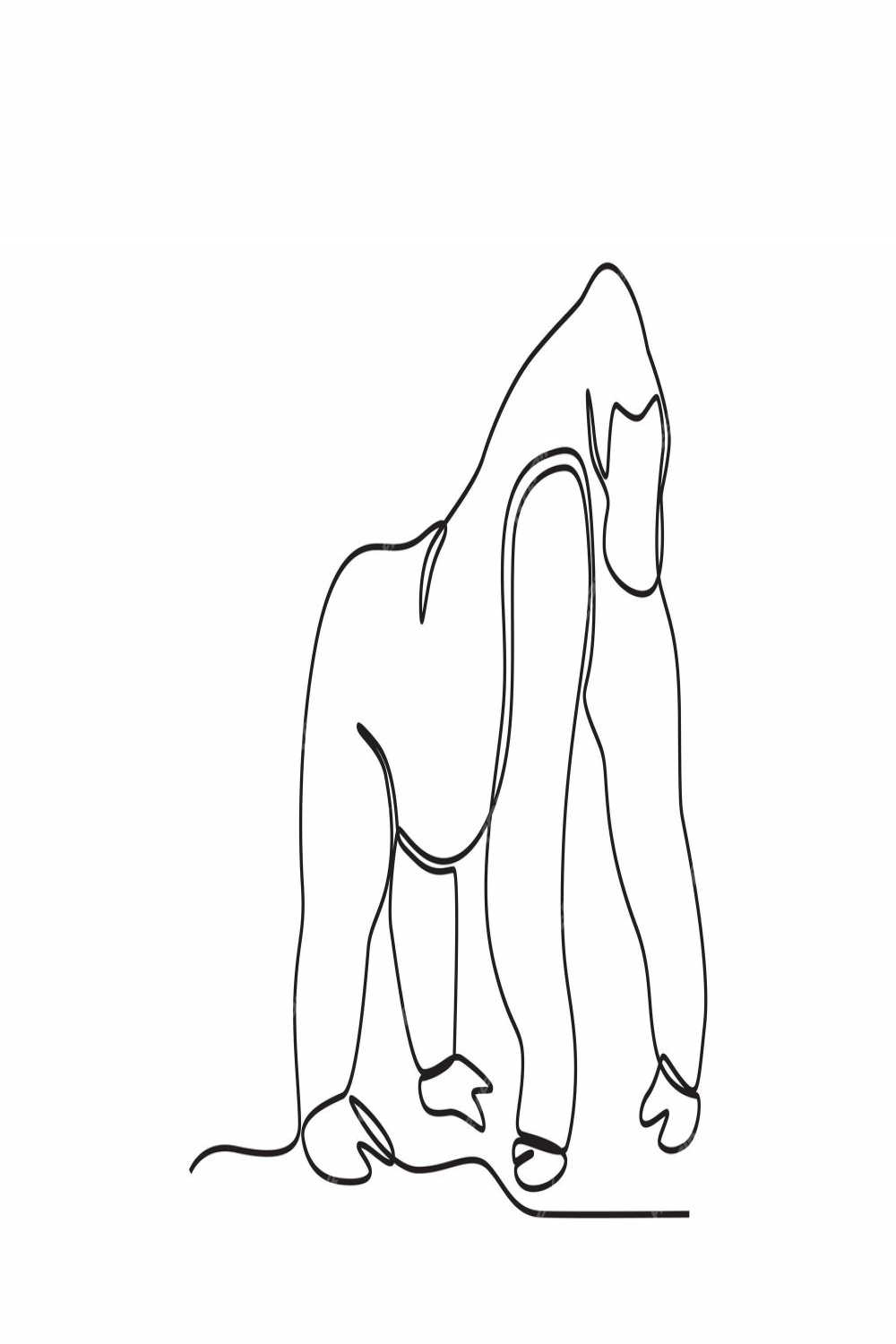 Premium Vector  A gorilla walking in the forest world animal day