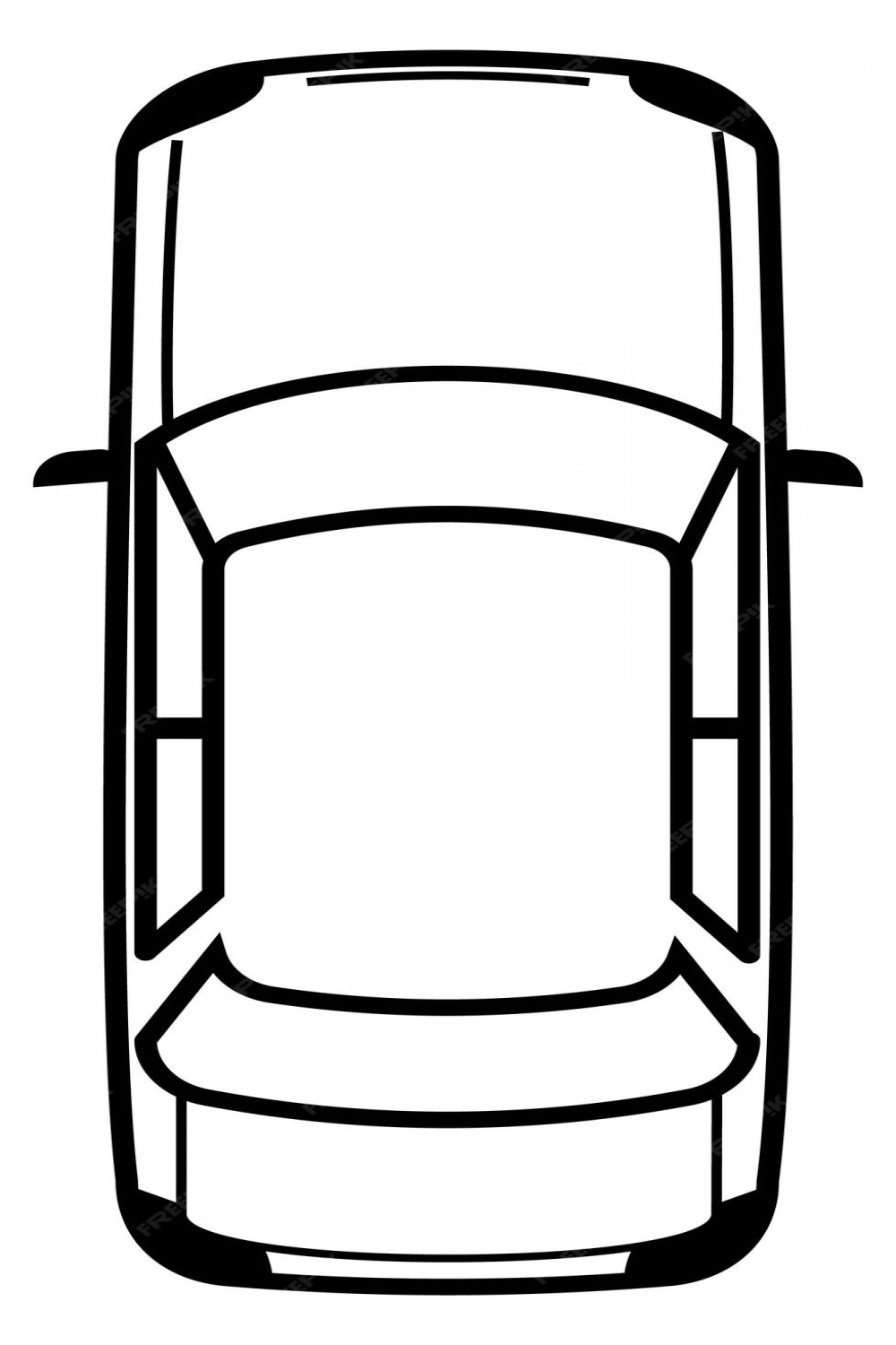 Premium Vector  Car linear icon auto top view road transport
