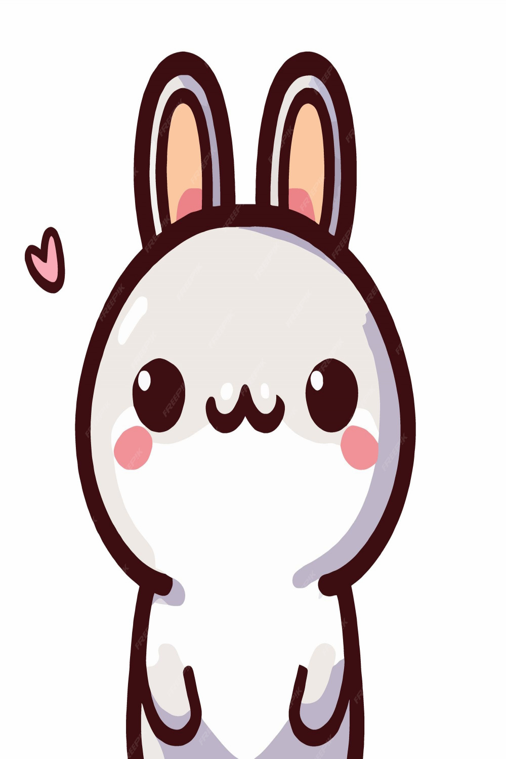 Premium Vector  Cute rabbit illustration rabbit kawaii chibi