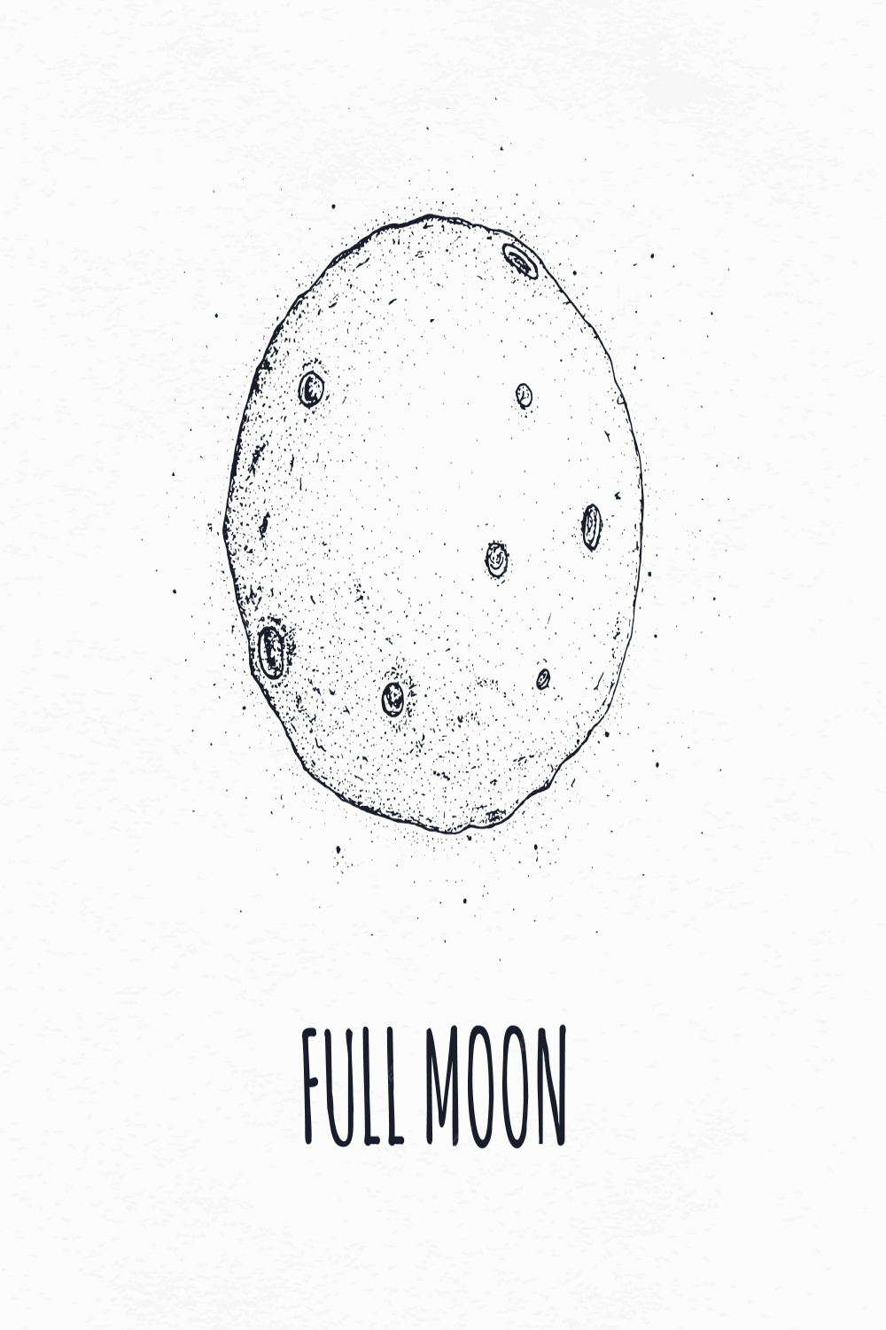 Premium Vector  Full moon in outer space with lunar craters