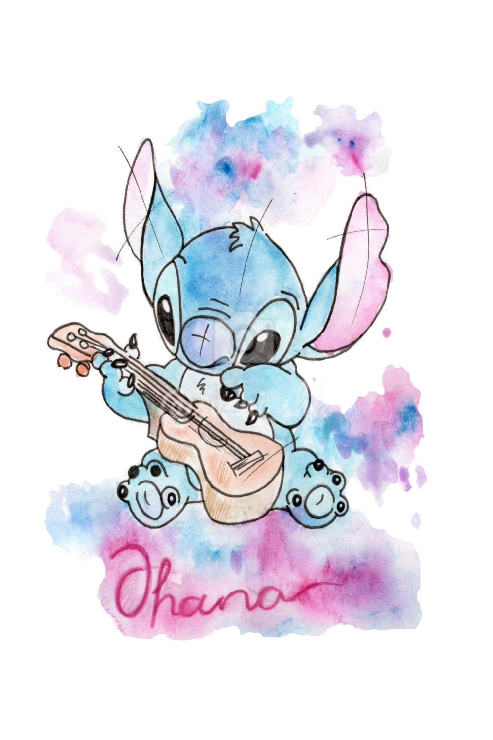 Print  Stitch with guitar