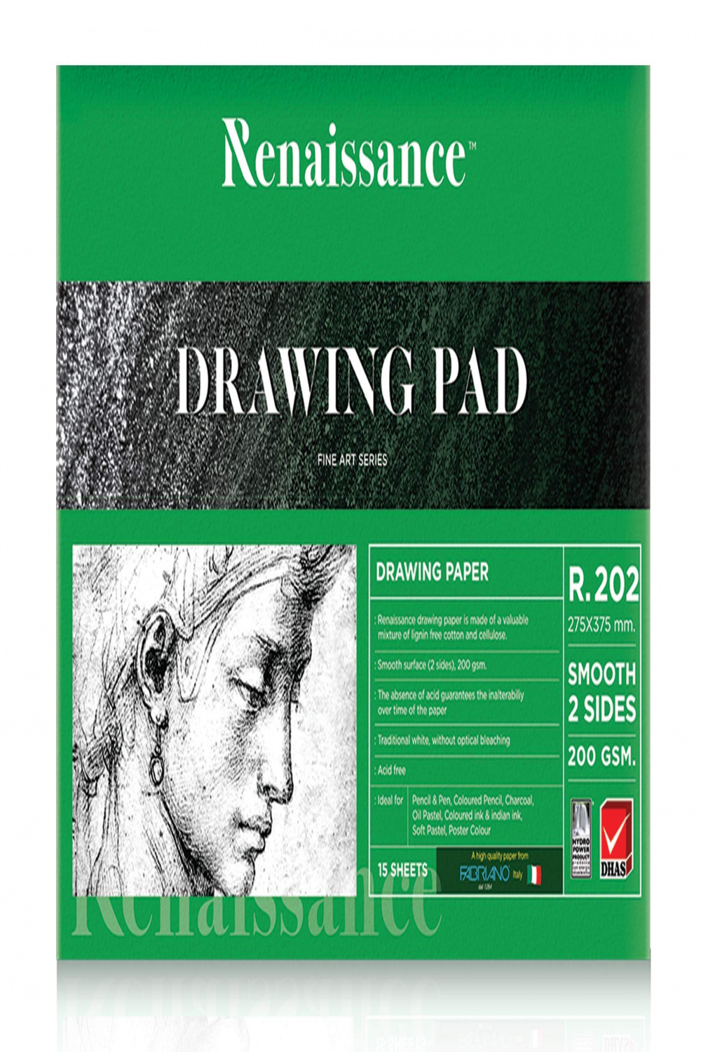 RENAISSANCE FABRIANO A (X75MM) Size Sketching Drawing PAD
