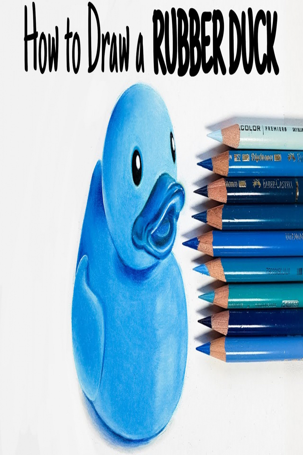 RUBBER DUCK - How to Draw and Color Using Colored Pencil and Marker