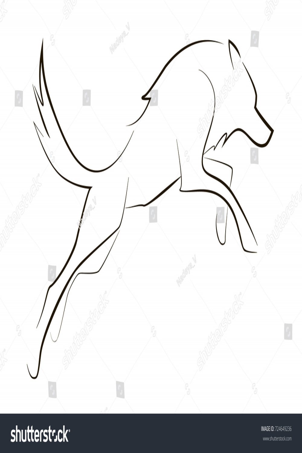 , Run Wolf Drawing Images, Stock Photos, D objects, & Vectors