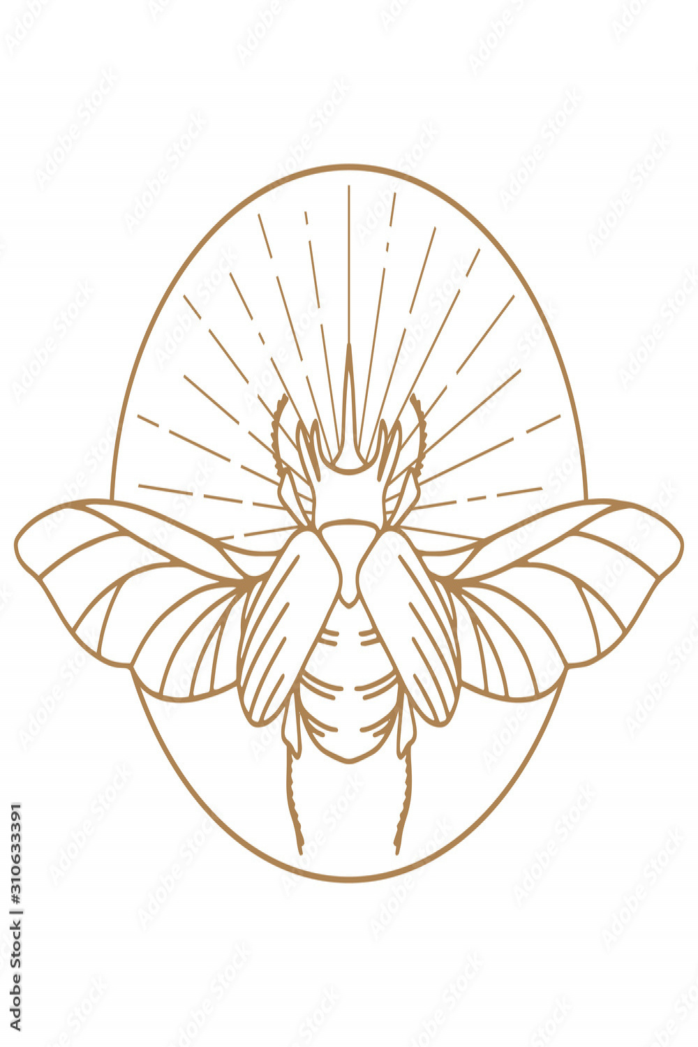 Scarab Logo. Scarabeus Insect Logo