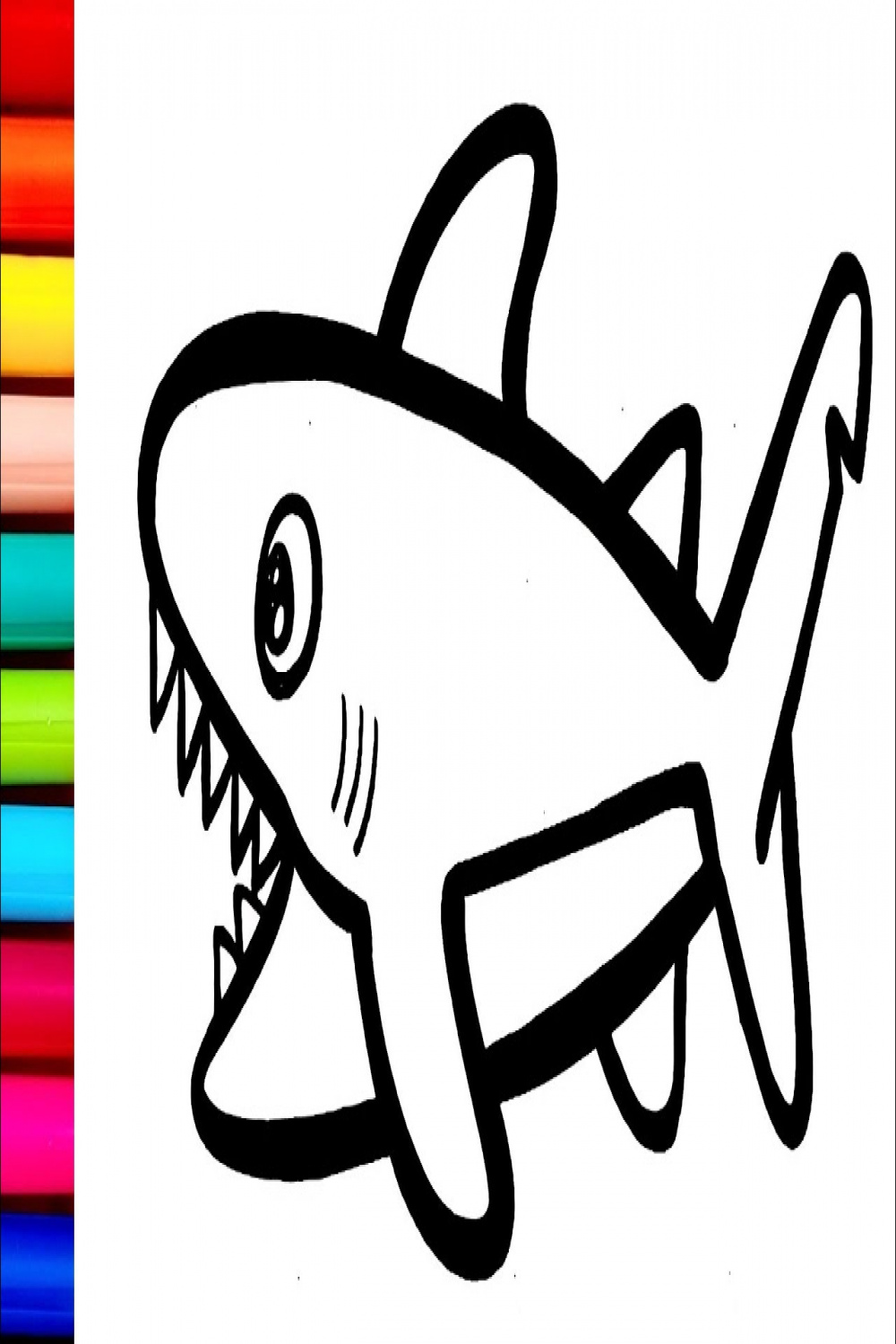 Shark Drawing, Colouring and Painting for kid