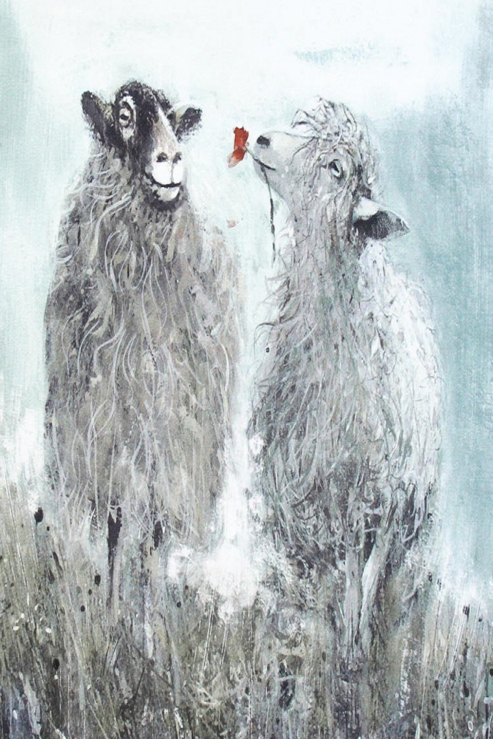 Sheep Friends Framed Print Wall Art - Design
