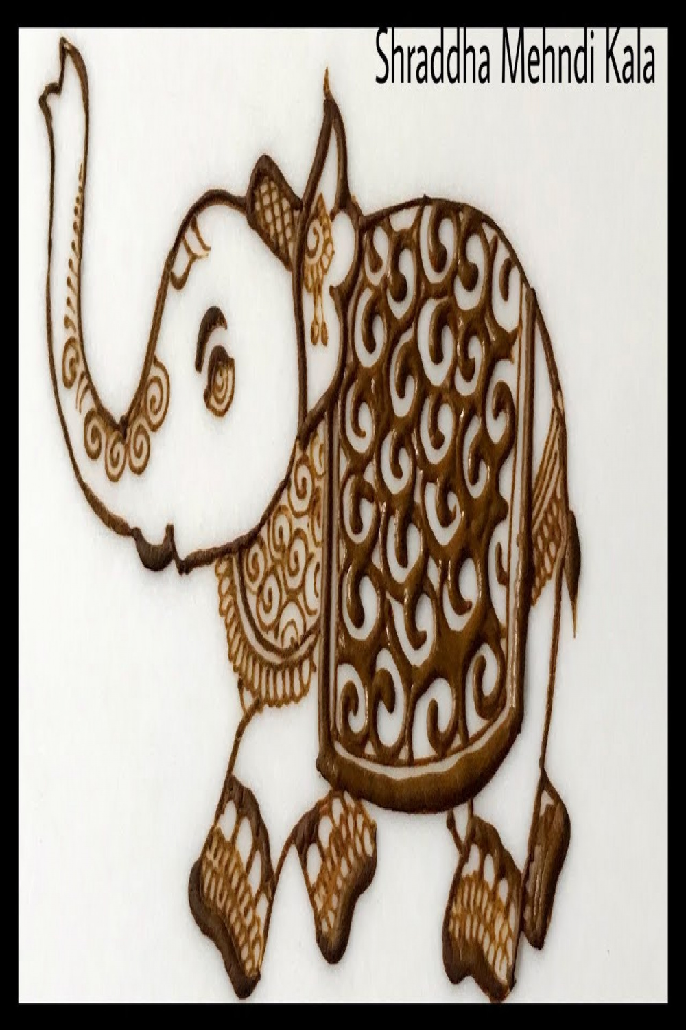 Simple Elephant Design In Bridal Mehndi Shapes By Henna Artist Shraddha