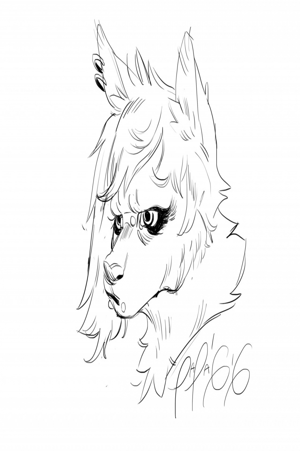 sketch of emo wolf by Papa_Gigolo -- Fur Affinity [dot] net