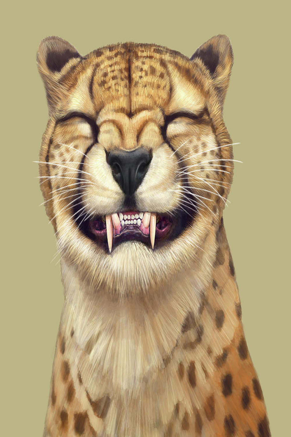 Smiling Cheetah  by Tu Tu