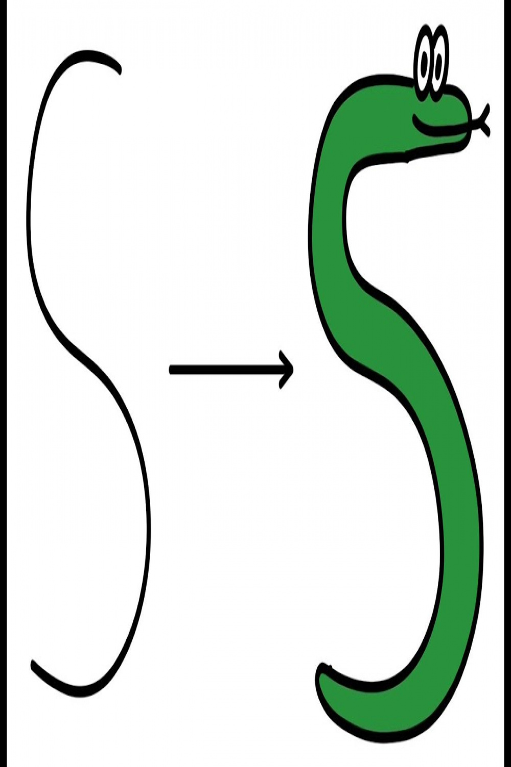 Snake Drawing With Letter S  Snake Drawing Easy