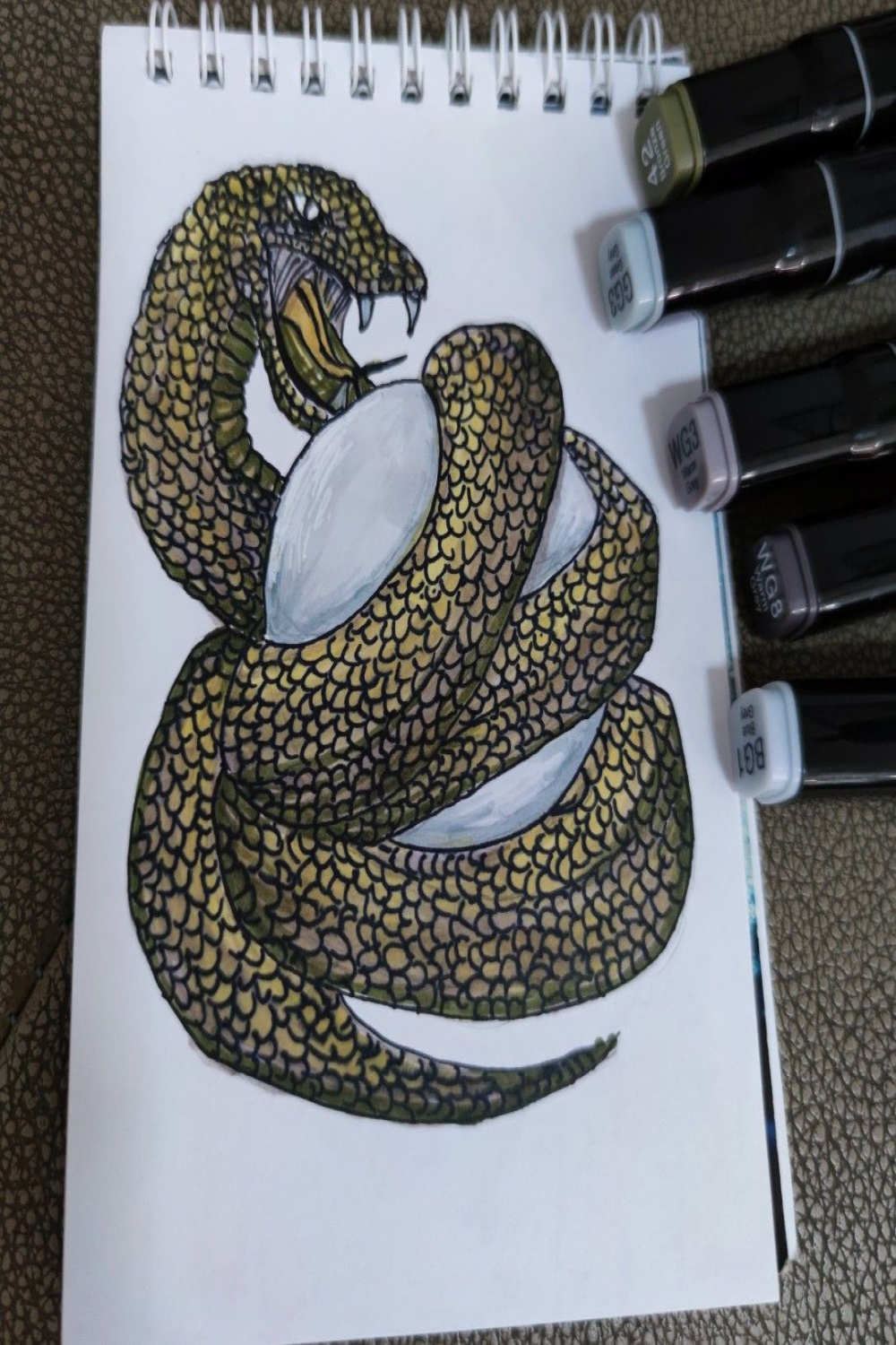 Snake marker art  Marker art, Markers, Art